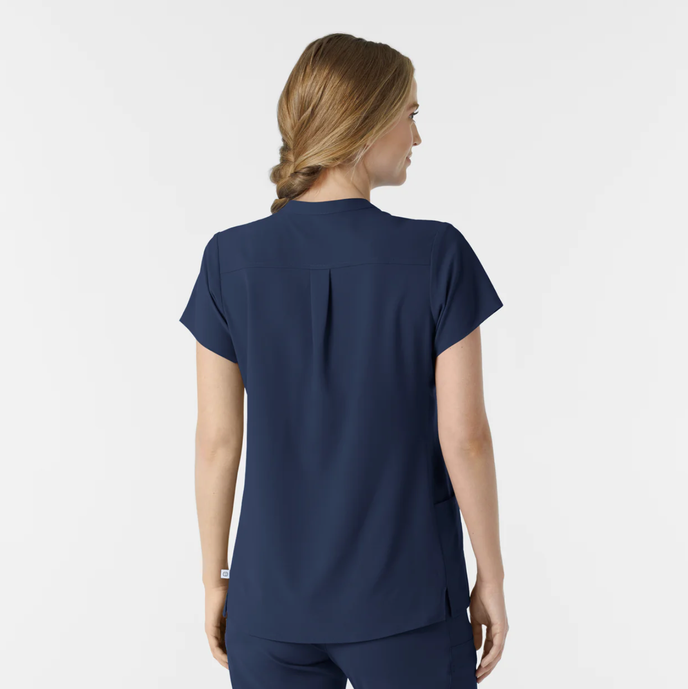 Winks Scrub Top Navy