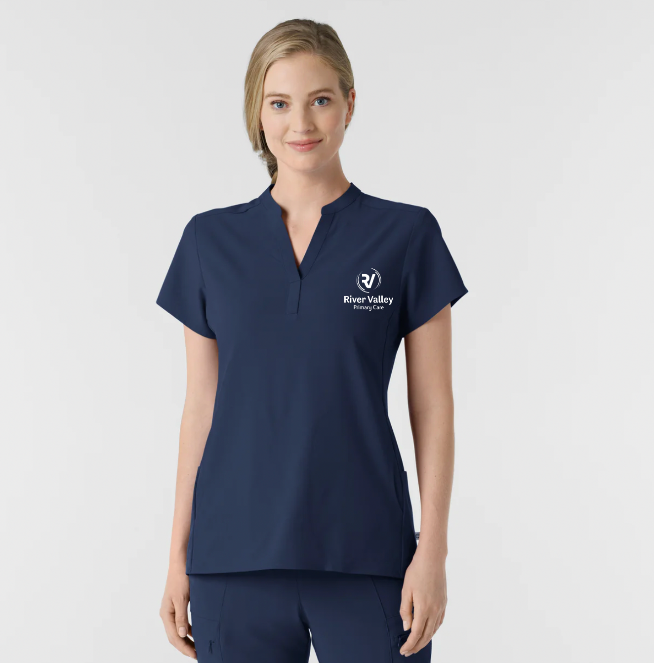 Winks Scrub Top Navy