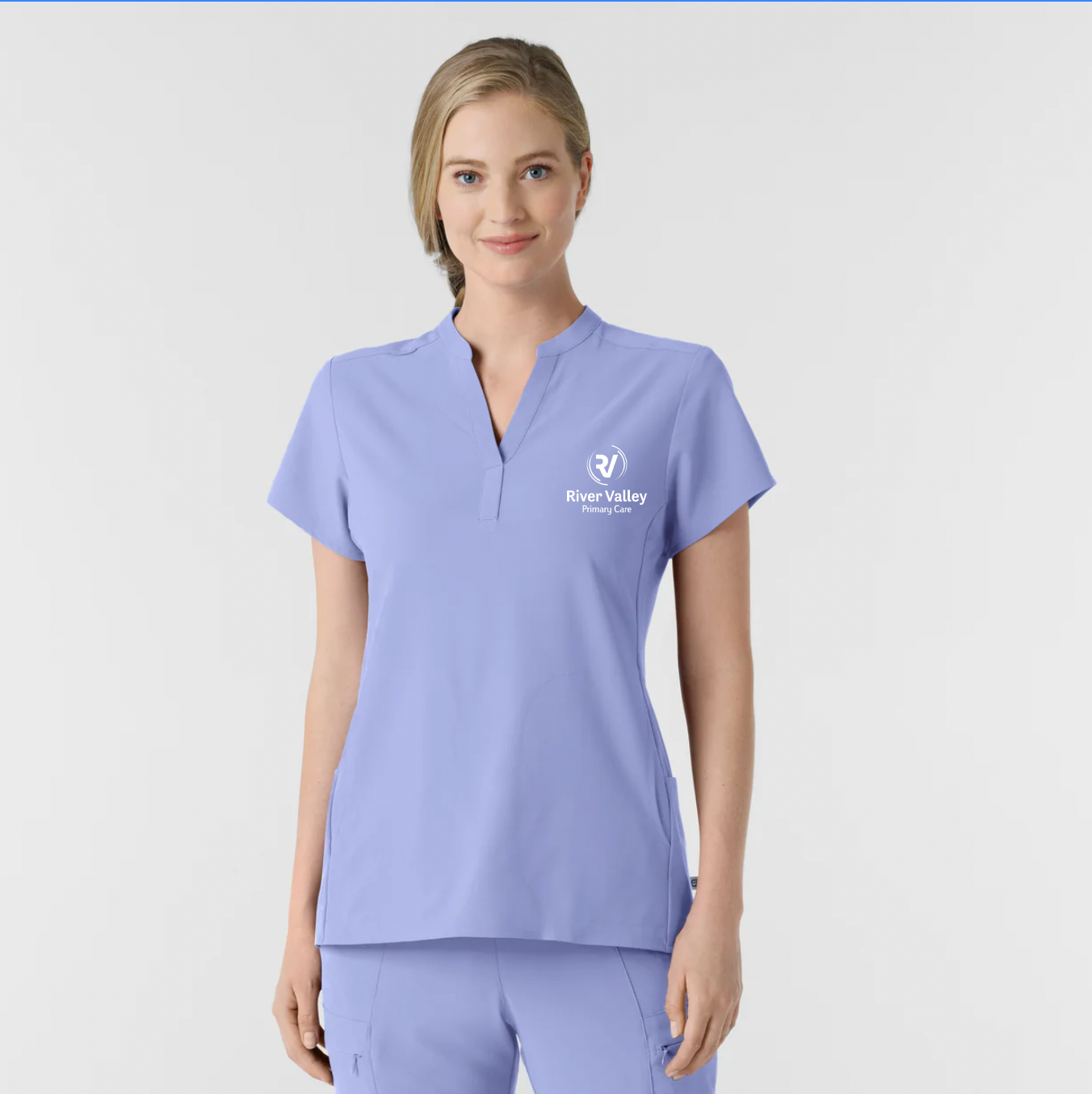 Winks Scrub Top Ceil Blue